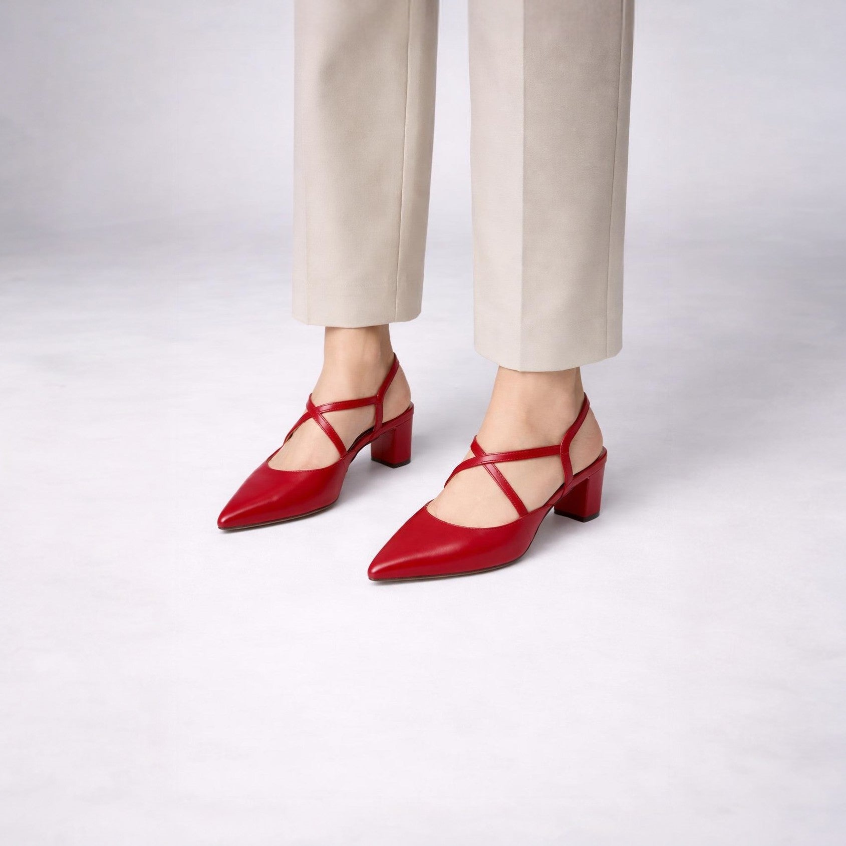 Women’s Cross Strap Mary Jane Mule Flats