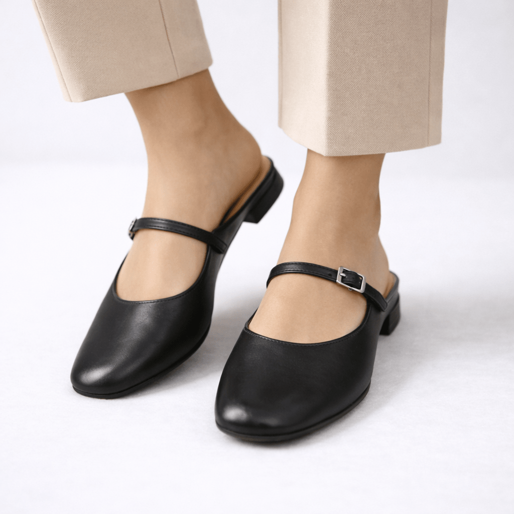 Classic Pointed Toe Mule Flats - Shoe Corners