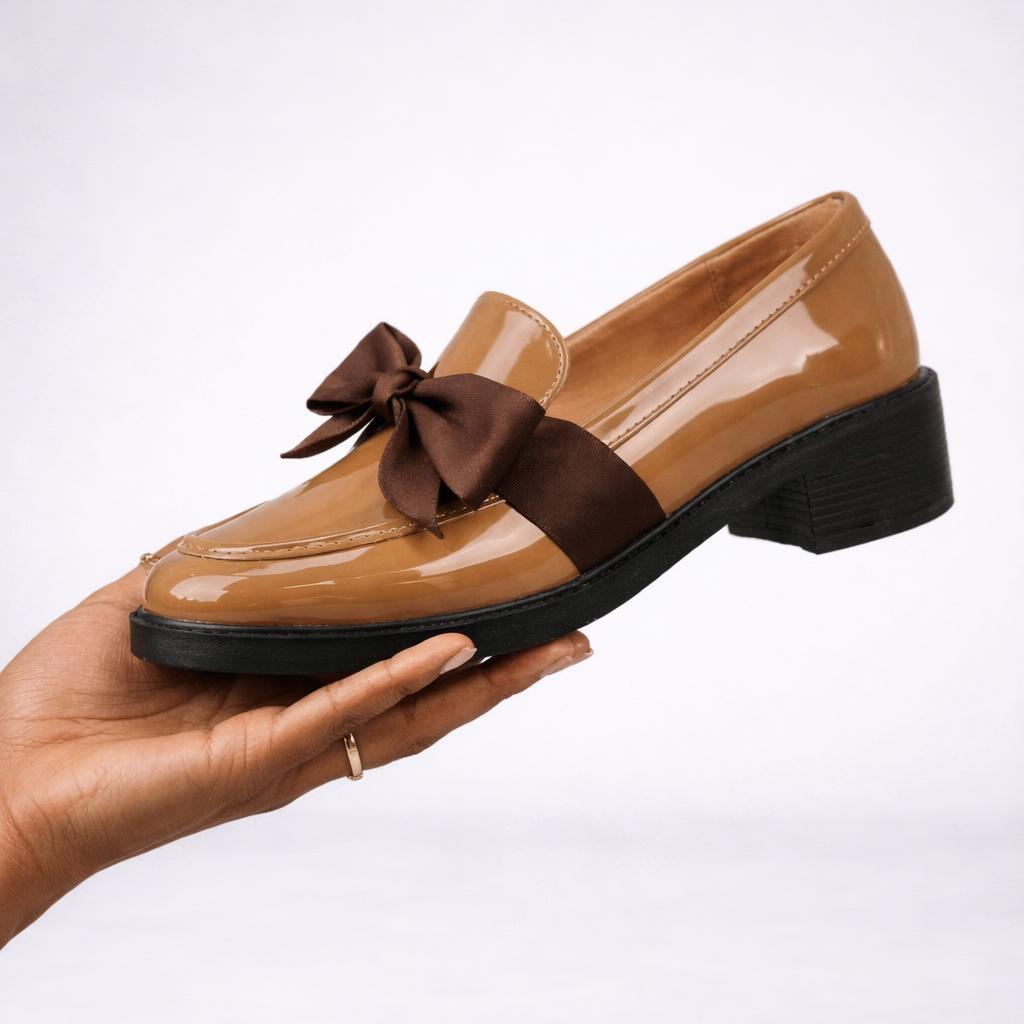 Women’s Patent Leather Bow Loafers