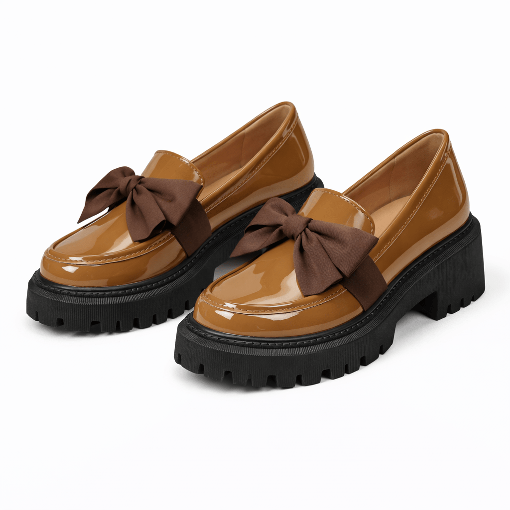 Women’s Bow Platform Loafer Shoes - Shoe Corners