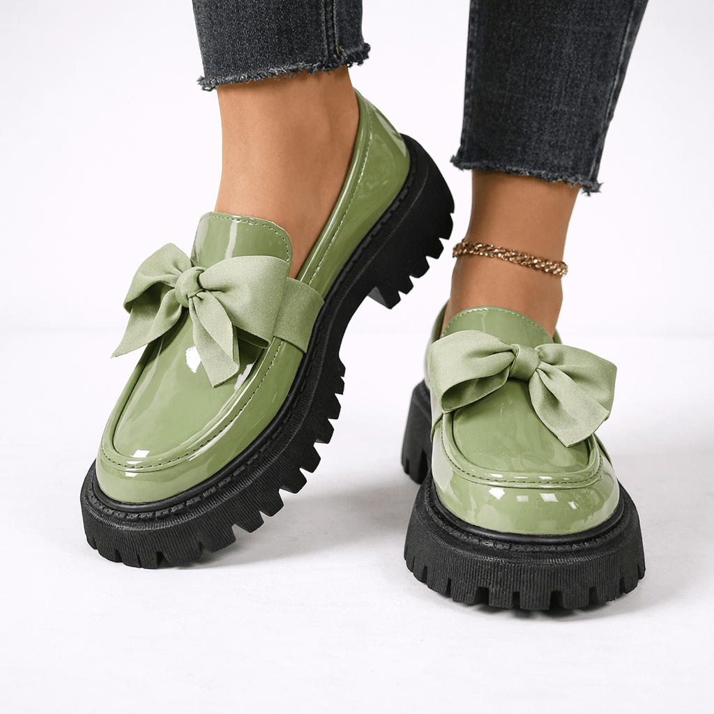 Women’s Bow Platform Loafer Shoes - Shoe Corners