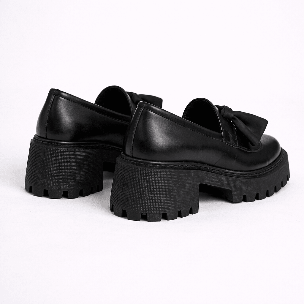 Women’s Bow Platform Loafer Shoes - Shoe Corners