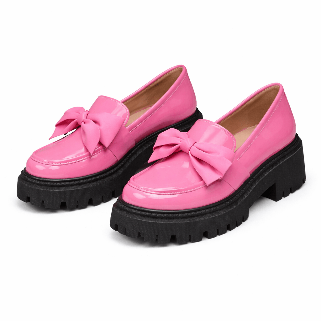 Women’s Bow Platform Loafer Shoes - Shoe Corners