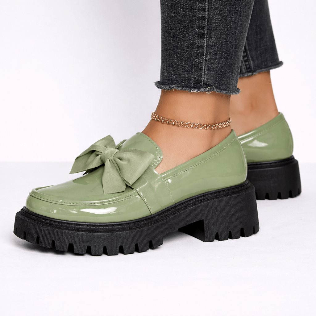 Women’s Bow Platform Loafer Shoes - Shoe Corners