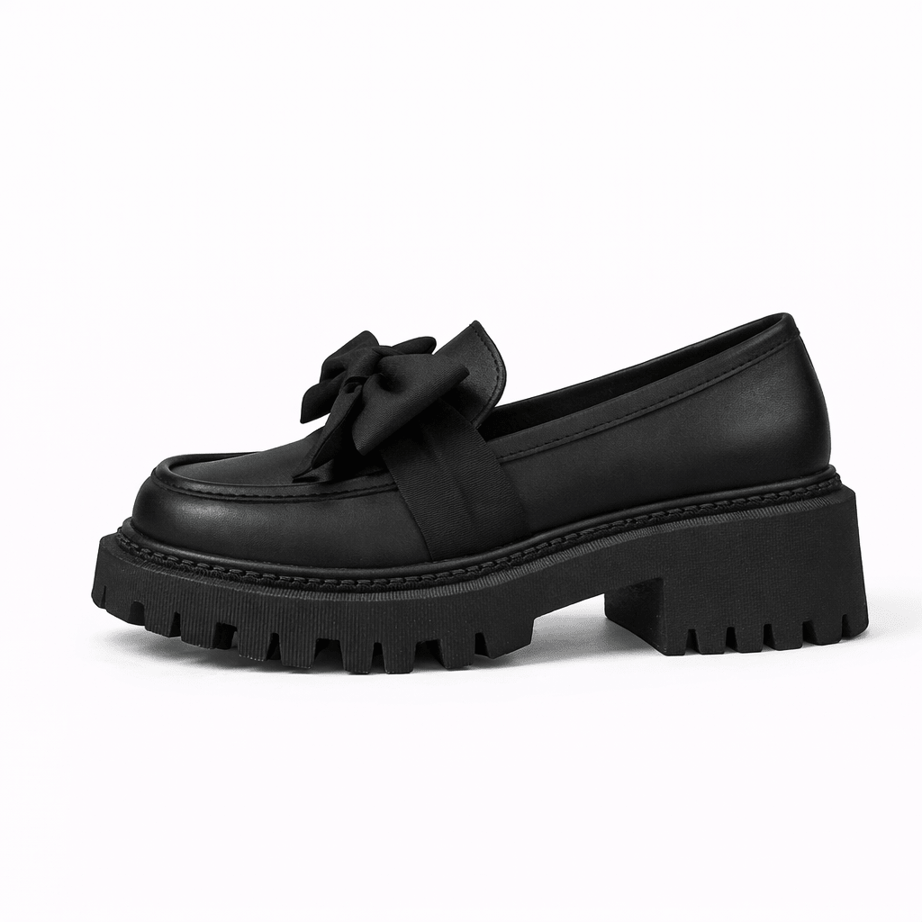 Women’s Bow Platform Loafer Shoes - Shoe Corners