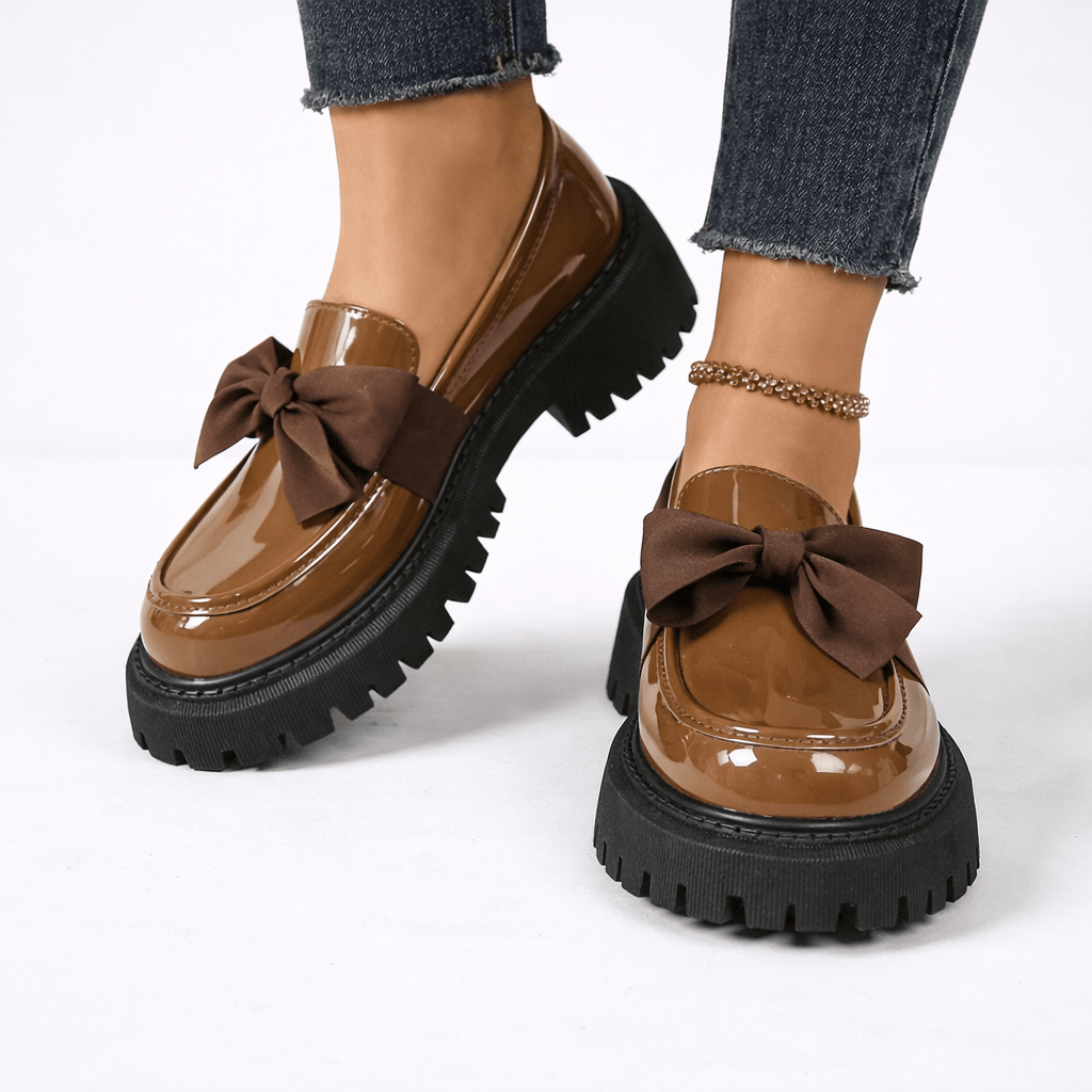 Women’s Bow Platform Loafer Shoes - Shoe Corners