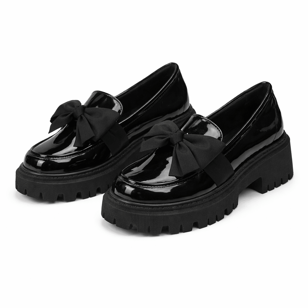 Women’s Bow Platform Loafer Shoes - Shoe Corners