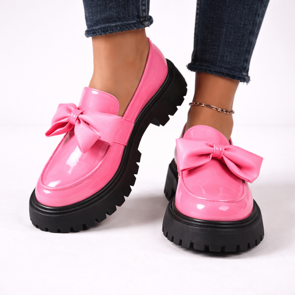 Women’s Bow Platform Loafer Shoes - Shoe Corners