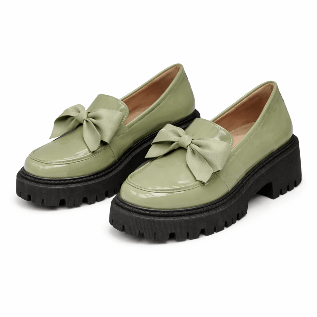Women’s Bow Platform Loafer Shoes - Shoe Corners