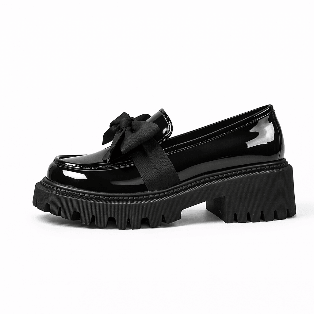 Women’s Bow Platform Loafer Shoes - Shoe Corners
