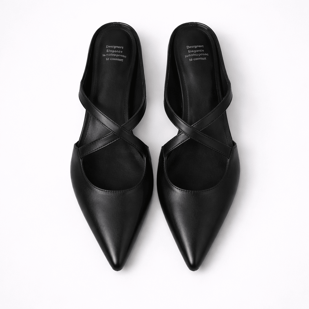 Women’s Cross Strap Mary Jane Mule Flats - Shoe Corners