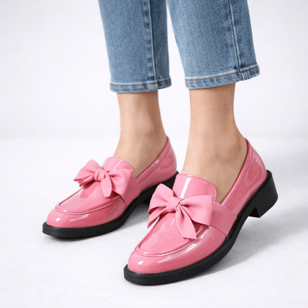 Women’s Patent Leather Bow Loafers - Shoe Corners