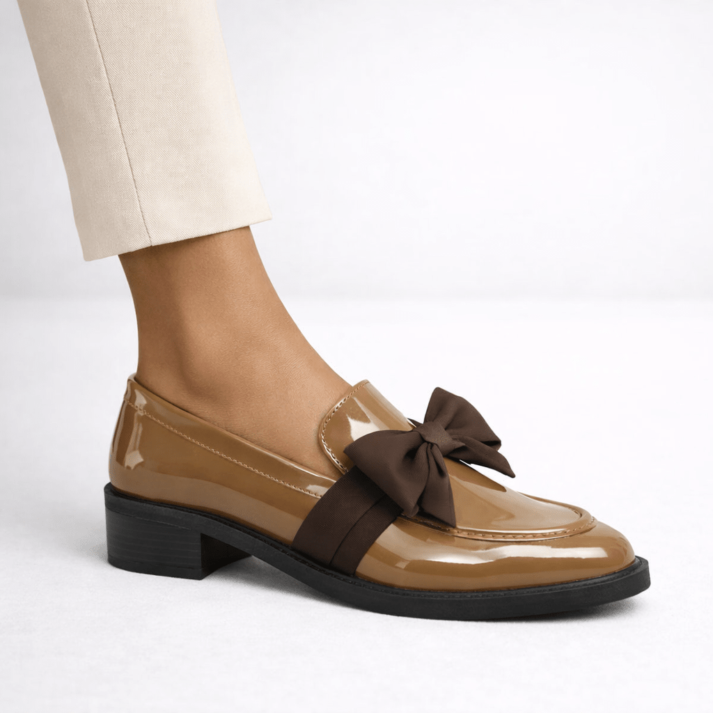 Women’s Patent Leather Bow Loafers - Shoe Corners
