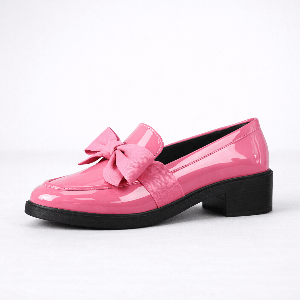 Women’s Patent Leather Bow Loafers - Shoe Corners