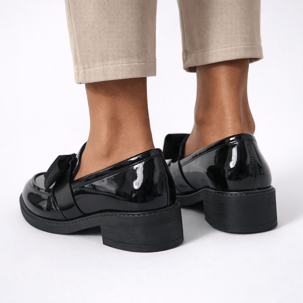 Women’s Patent Leather Bow Loafers - Shoe Corners