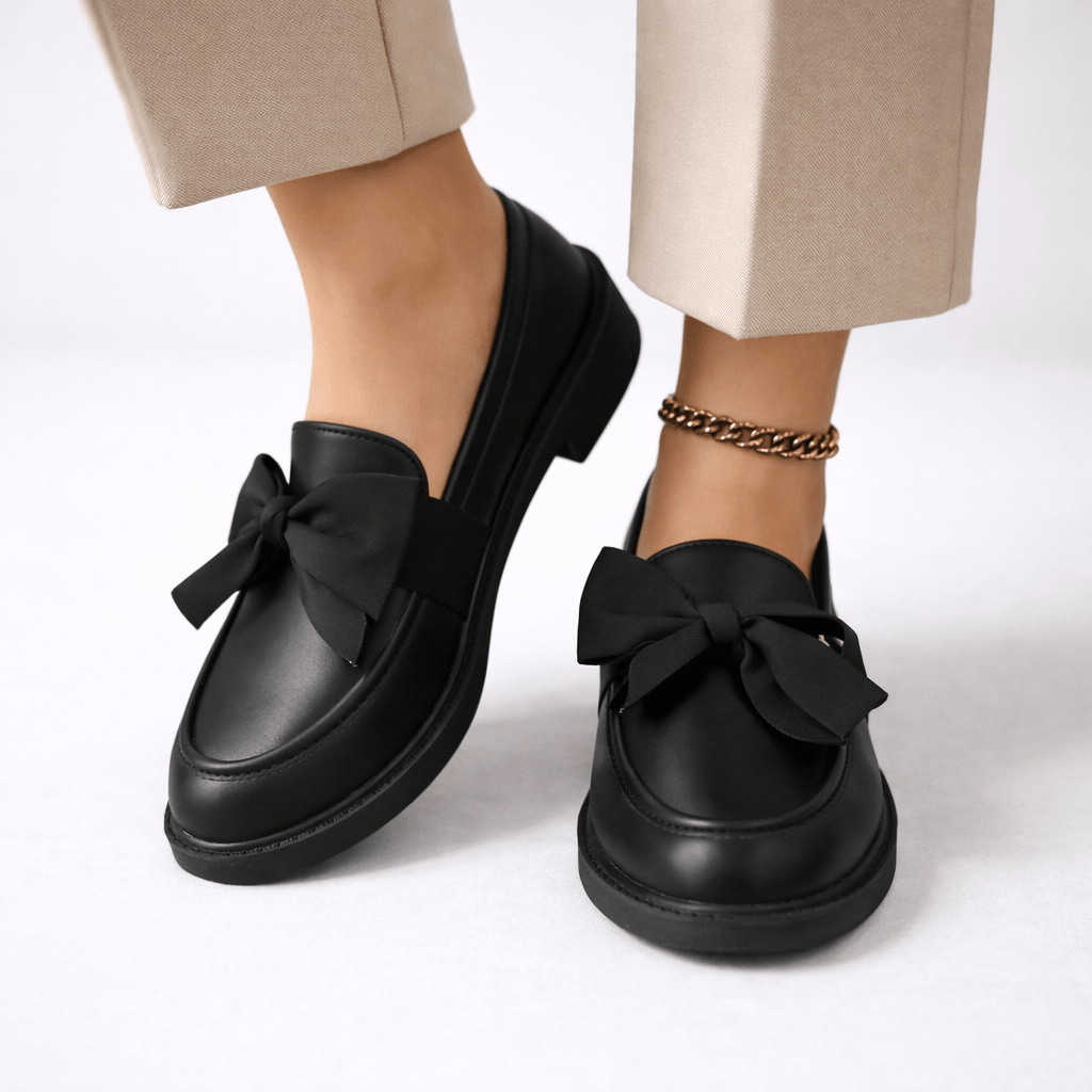 Women’s Patent Leather Bow Loafers - Shoe Corners