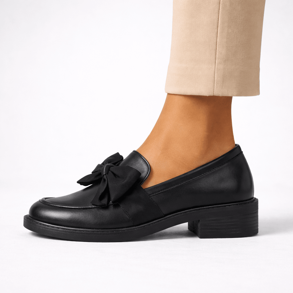Women’s Patent Leather Bow Loafers - Shoe Corners