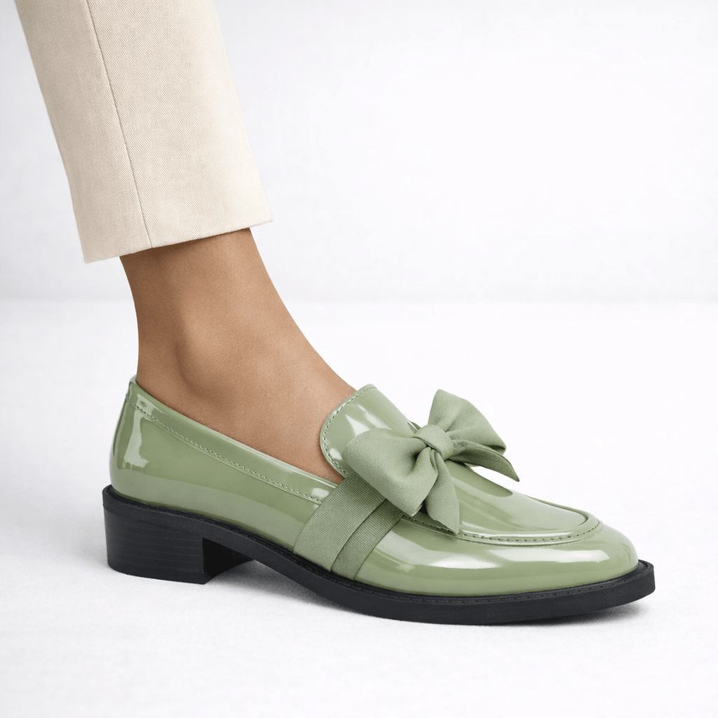 Women’s Patent Leather Bow Loafers - Shoe Corners