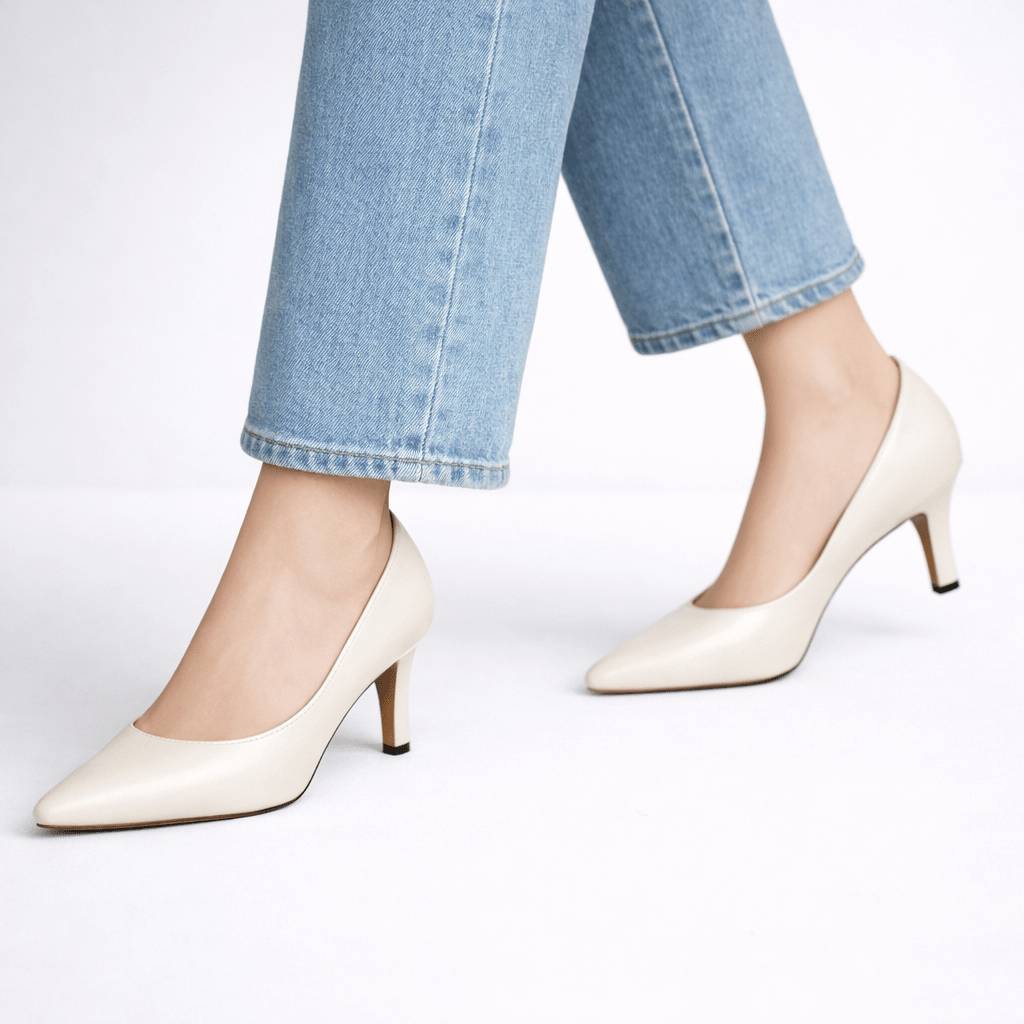 Women’s Pointed Toe Low Heel Pumps - Shoe Corners