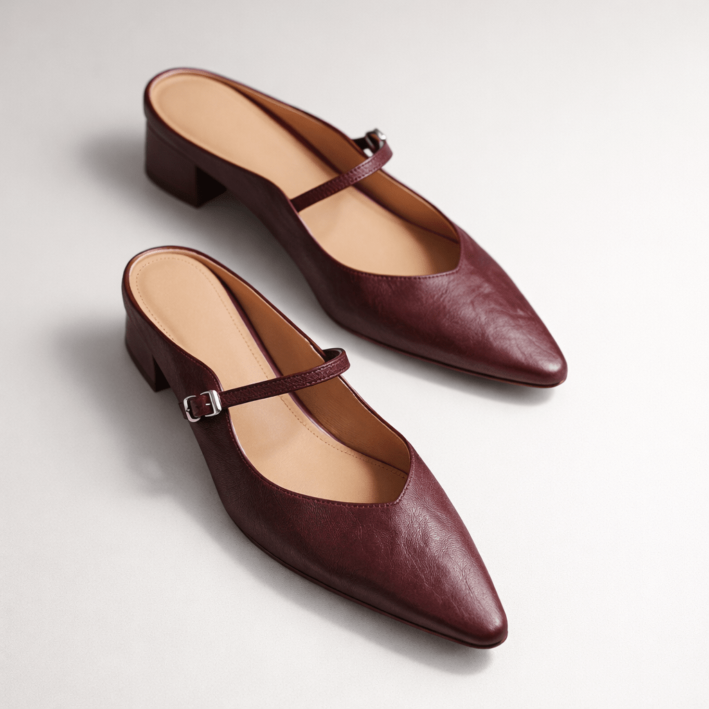 Women’s Pointed Toe Mary Jane Mule Heels - Shoe Corners