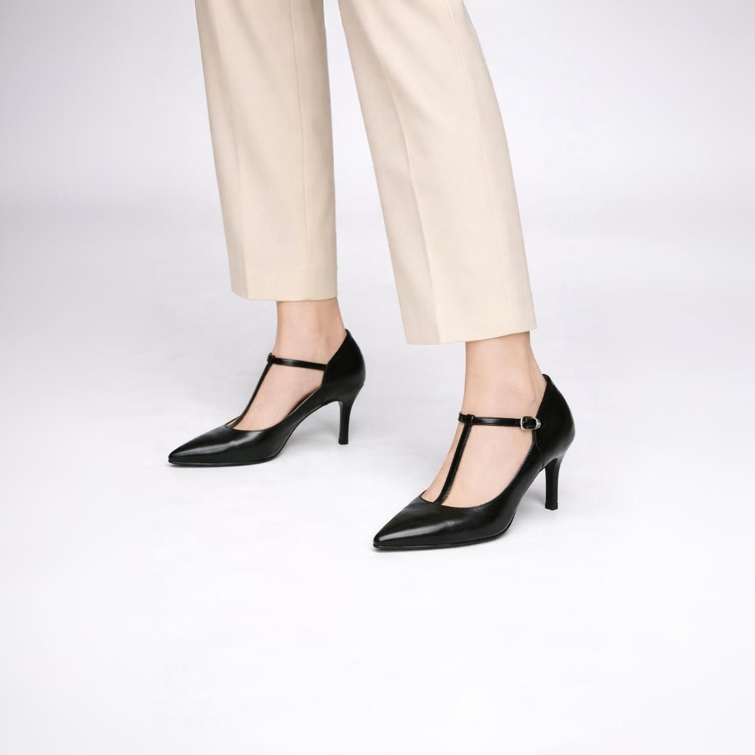 Women’s Pointed Toe T - Strap Heels - Shoe Corners