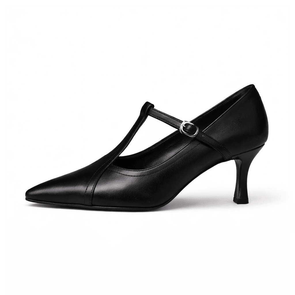 Women’s Pointed Toe T - Strap Heels - Shoe Corners