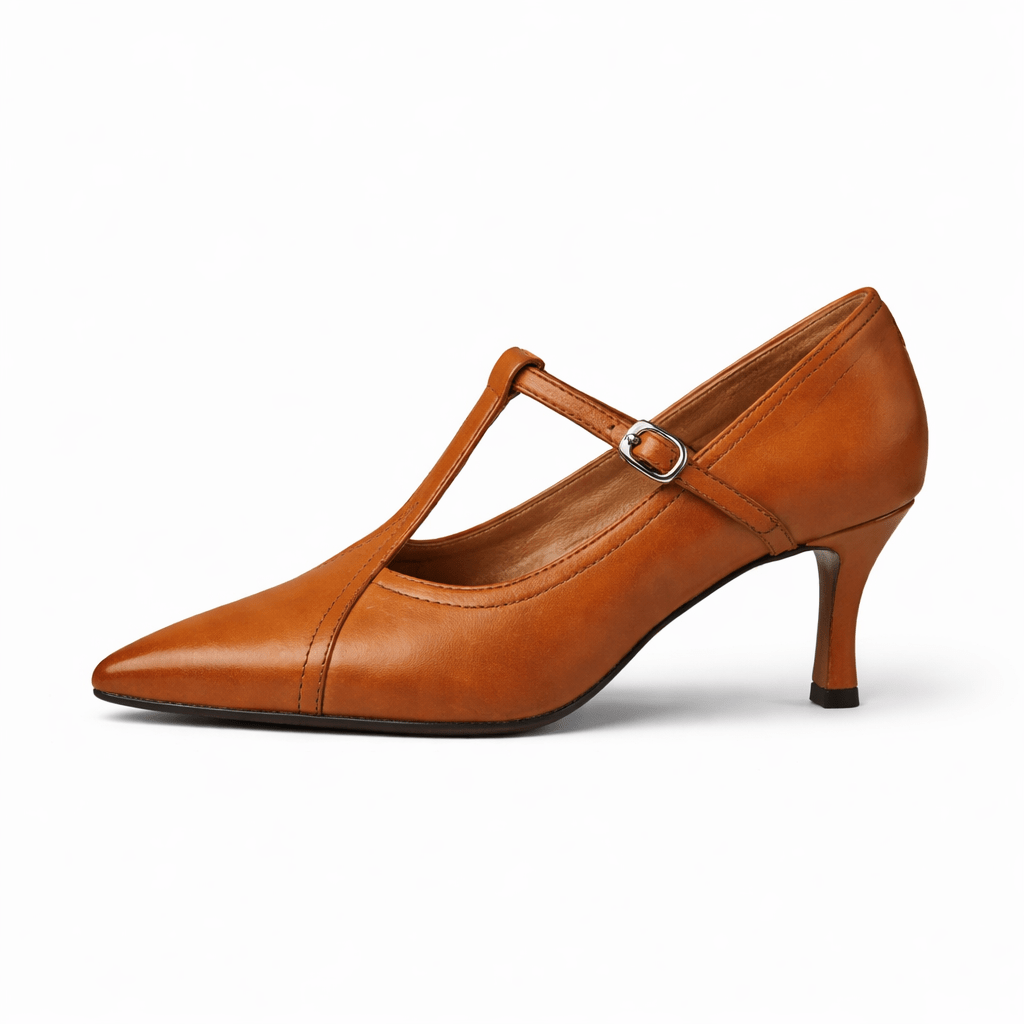 Women’s Pointed Toe T - Strap Heels - Shoe Corners