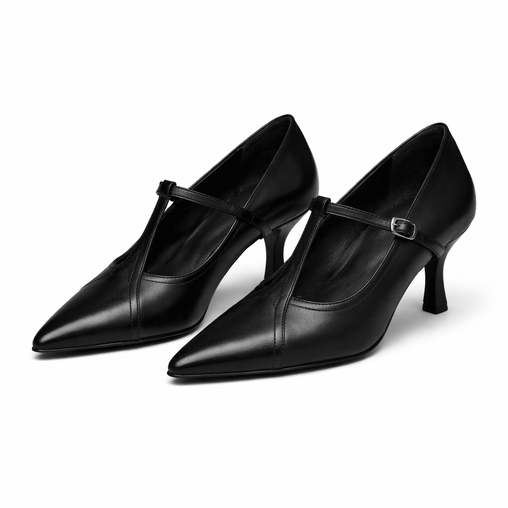 Women’s Pointed Toe T - Strap Heels - Shoe Corners
