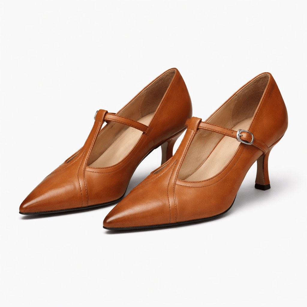 Women’s Pointed Toe T - Strap Heels - Shoe Corners