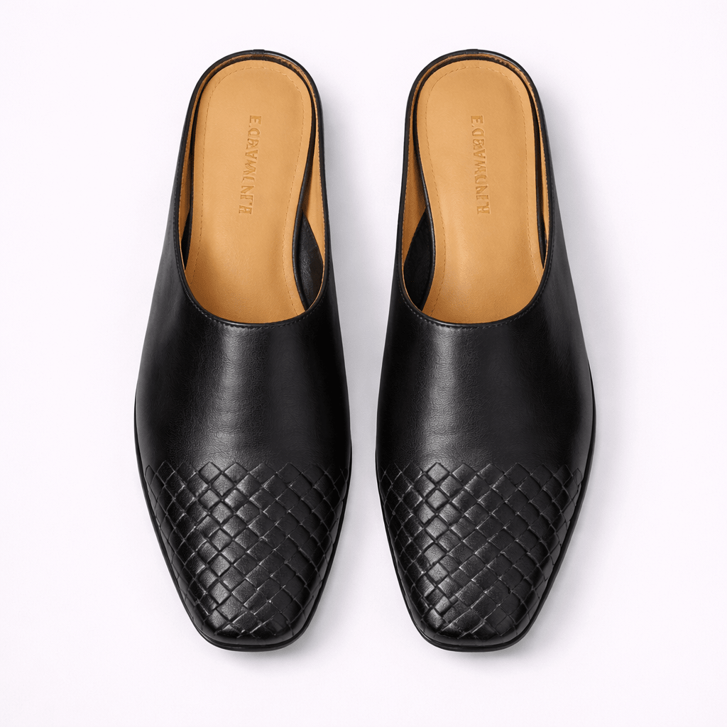 Women’s Woven Leather Mule Flats - Shoe Corners