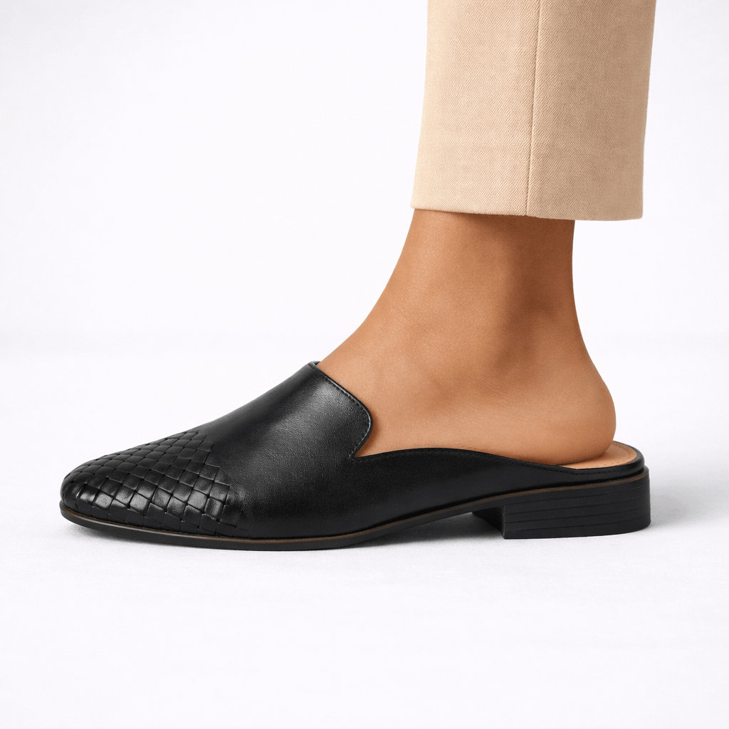 Women’s Woven Leather Mule Flats - Shoe Corners