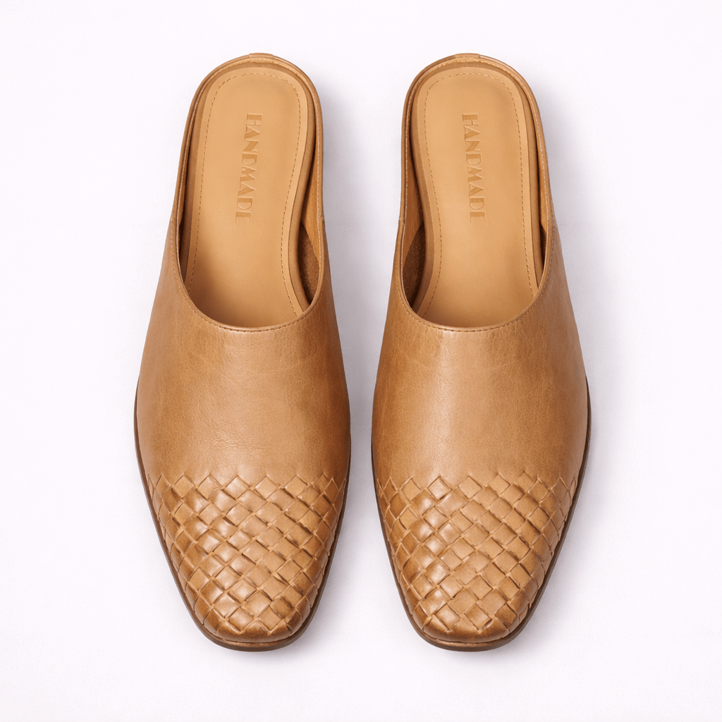 Women’s Woven Leather Mule Flats - Shoe Corners
