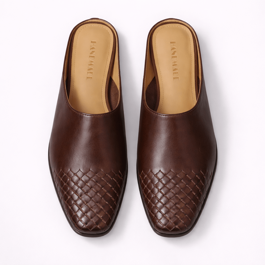 Women’s Woven Leather Mule Flats - Shoe Corners