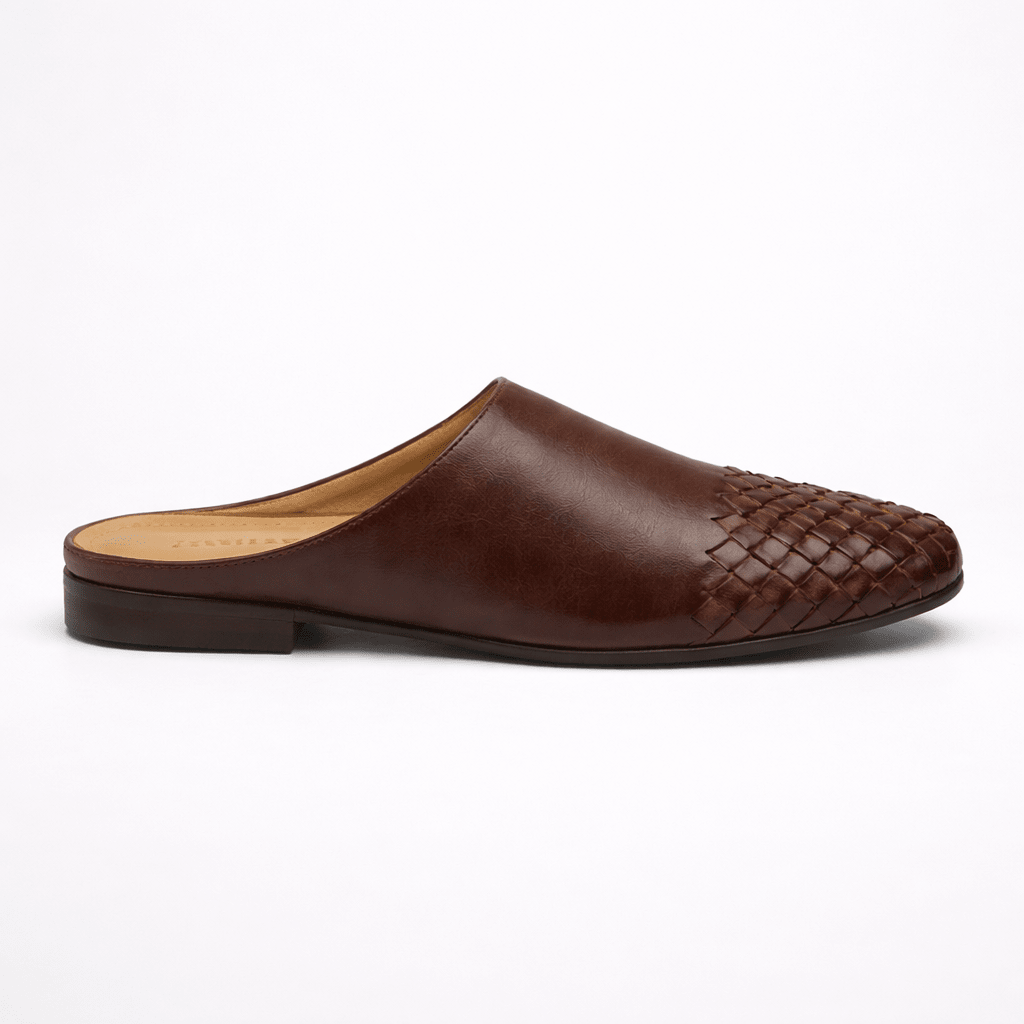 Women’s Woven Leather Mule Flats - Shoe Corners